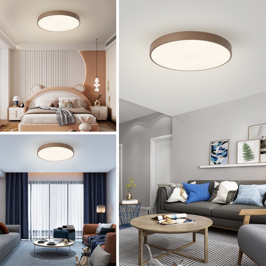 Brilagi - LED stropna svjetiljka s prigušavanjem POOL LED/60W/230V 3000-6000K Ø 60 cm smeđa + daljinski upravljač