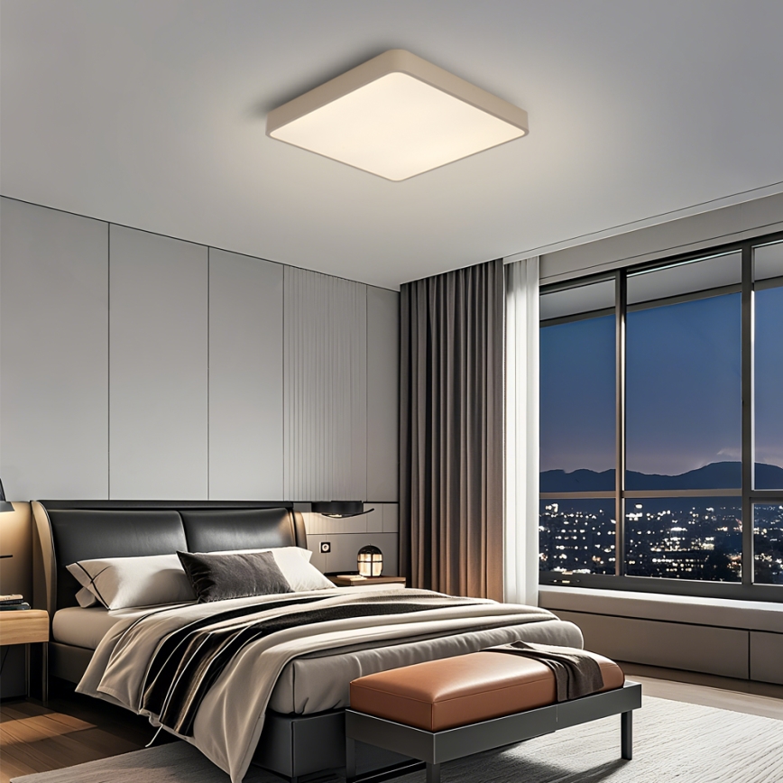 Brilagi - LED stropna svjetiljka POOL, prigušiva, 48W/230V, 3000-6000K, 50x50 cm, bež, s daljinskim upravljačem