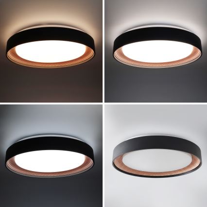 Brilagi - LED stropna svjetiljka s prigušivanjem WALDO LED/48W/230V 3000-6500K Ø 40 cm crna/zlatna + daljinski upravljač