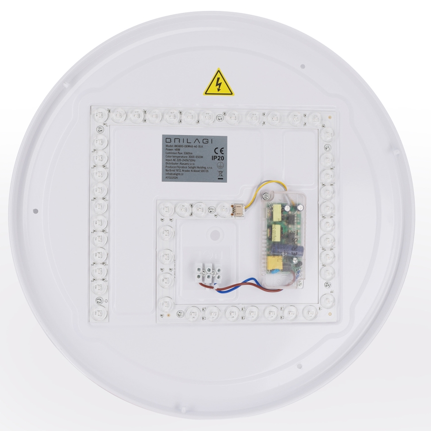 Brilagi - LED stropna svjetiljka s prigušivanjem WALDO LED/48W/230V 3000-6500K Ø 40 cm crna/zlatna + daljinski upravljač