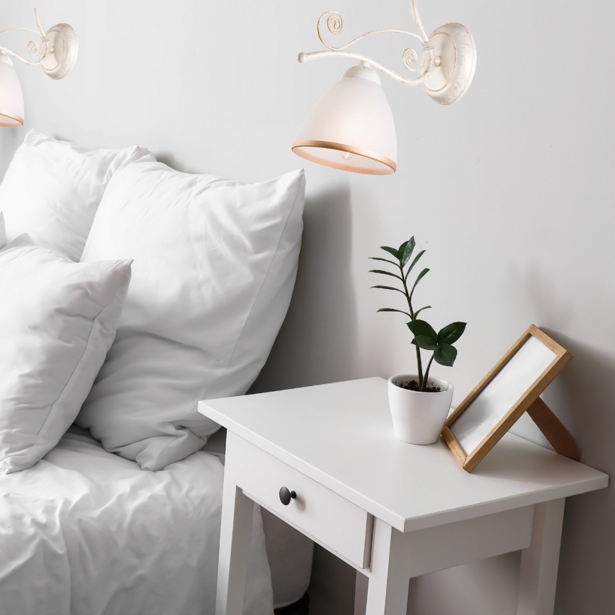 Brilagi - LED zidna lampa ANTICO 1xE27/60W/230V 3000K bijela patina
