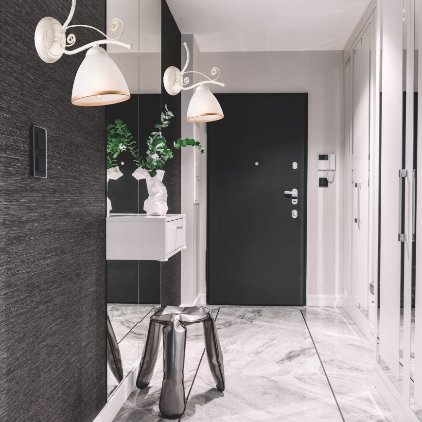 Brilagi - LED zidna lampa ANTICO 1xE27/60W/230V 3000K bijela patina