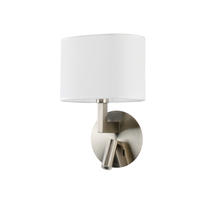 Brilagi - LED Zidna lampa DAYA 1xE14/40W/230V + LED/3W bijela/mat krom
