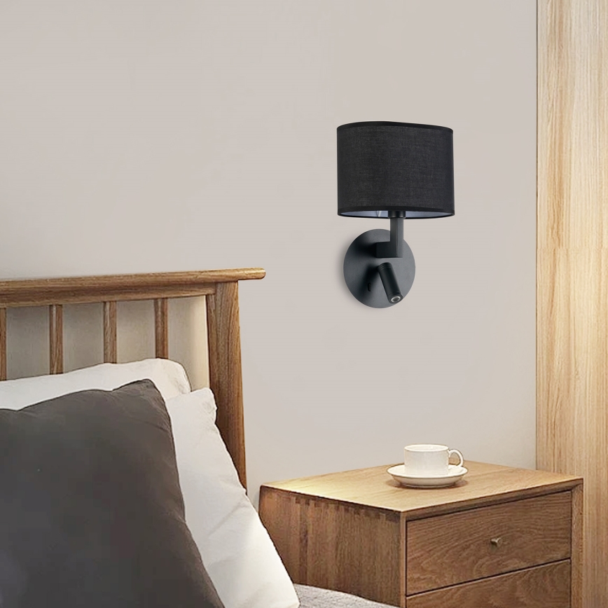Brilagi - LED Zidna lampa DAYA 1xE14/40W/230V + LED/3W crna
