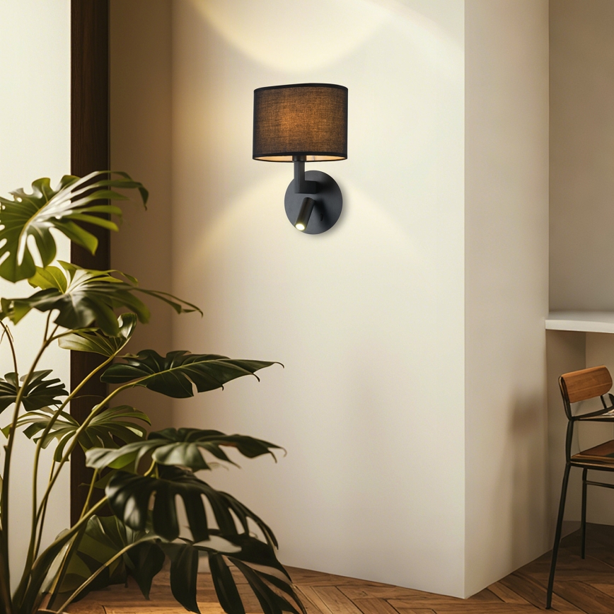 Brilagi - LED Zidna lampa DAYA 1xE14/40W/230V + LED/3W crna
