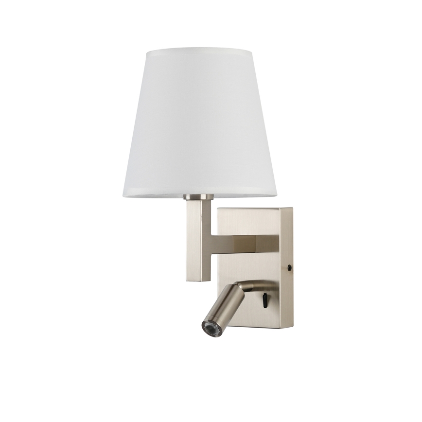 Brilagi - LED Zidna lampa DEYA 1xE14/40W/230V + LED/3W bijela/mat krom