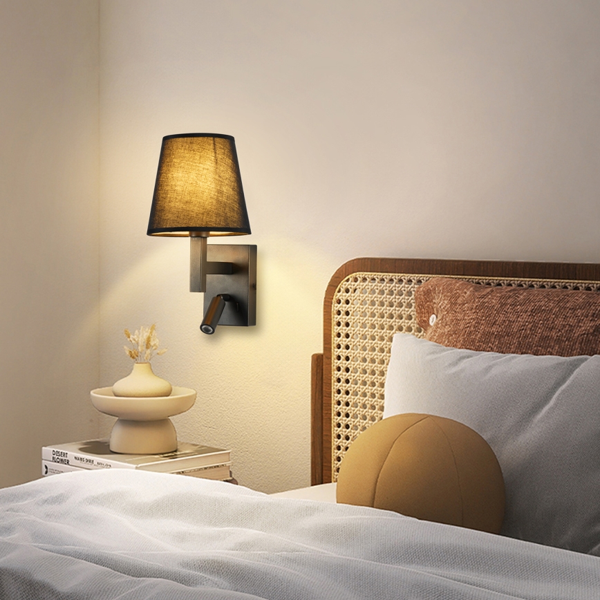 Brilagi - LED Zidna lampa DEYA 1xE14/40W/230V + LED/3W crna