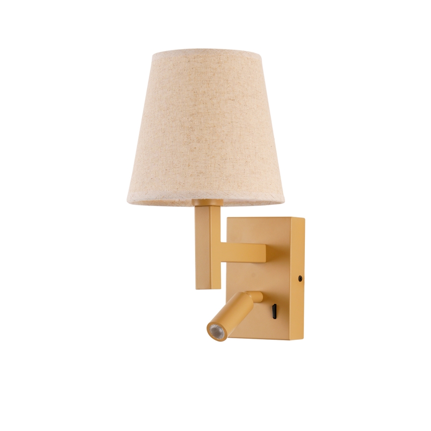 Brilagi - LED Zidna lampa DEYA 1xE14/40W/230V + LED/3W lan/zlatna