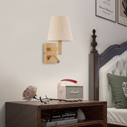 Brilagi - LED Zidna lampa DEYA 1xE14/40W/230V + LED/3W lan/zlatna