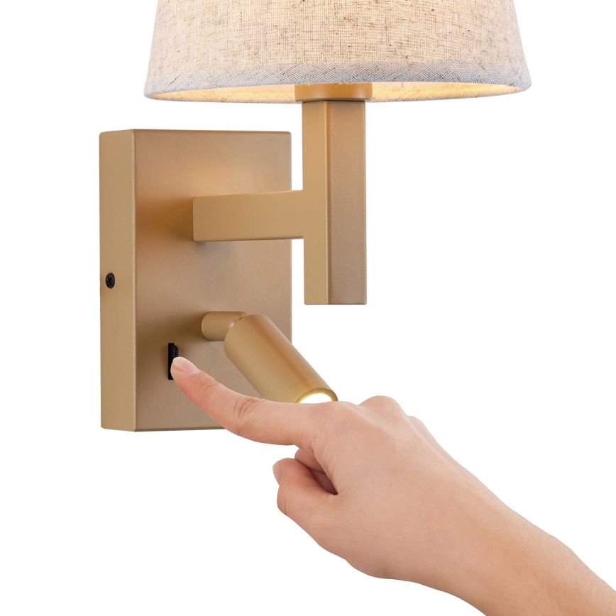Brilagi - LED Zidna lampa DEYA 1xE14/40W/230V + LED/3W lan/zlatna
