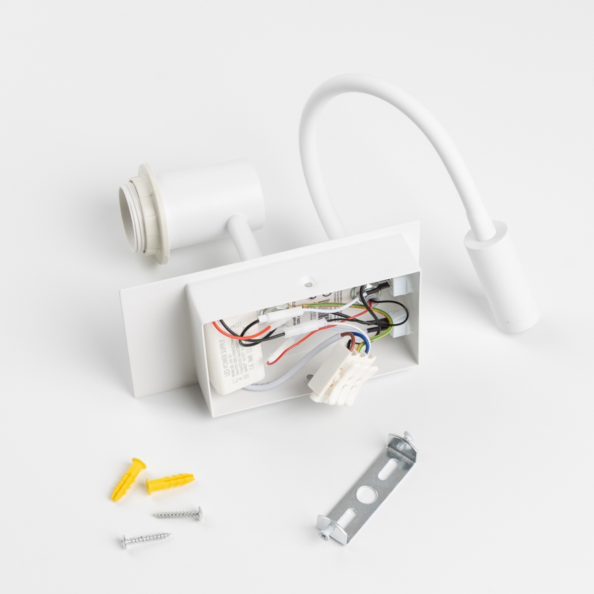 Brilagi - LED Fleksibilna zidna lampa NUBILA 1xE27/25W/230V + LED/3W bijela/smeđa