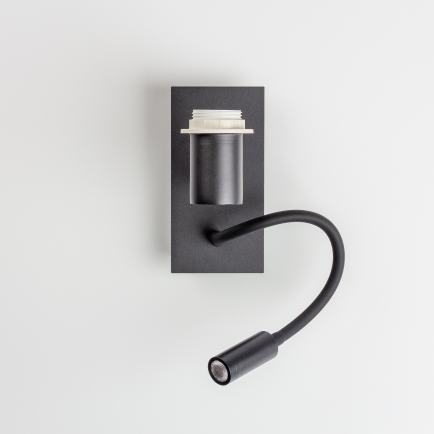 Brilagi - LED Fleksibilna zidna lampa NUBILA 1xE27/25W/230V + LED/3W crna/pompejska crvena
