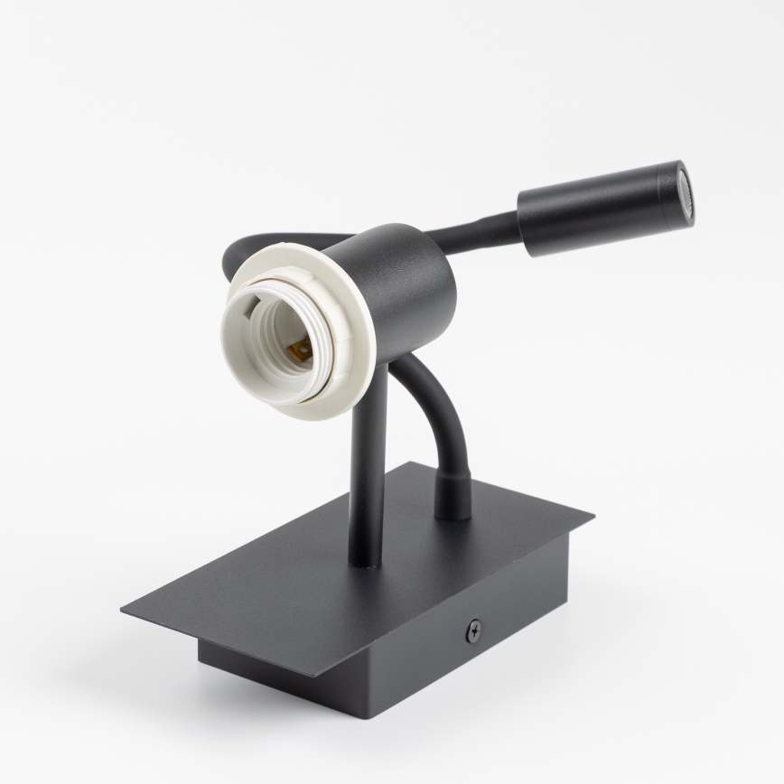 Brilagi - LED Fleksibilna zidna lampa NUBILA 1xE27/25W/230V + LED/3W crna/pompejska crvena
