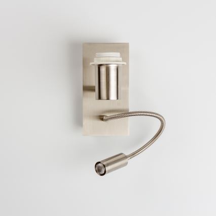 Brilagi - LED Fleksibilna zidna lampa NUBILA 1xE27/25W/230V + LED/3W mat krom/crvena