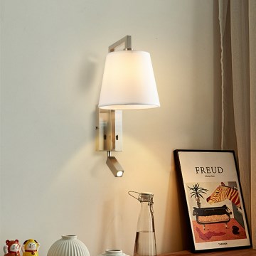 Brilagi - LED Zidna lampa RAYA 1xE14/40W/230V + LED/3W bijela/mat krom