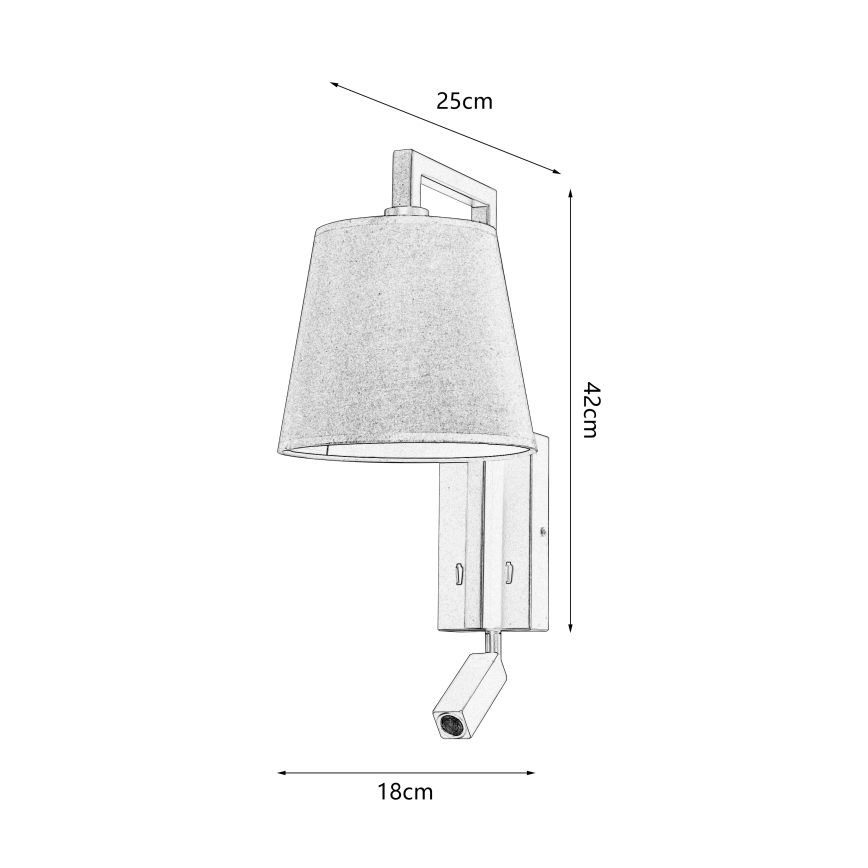 Brilagi - LED Zidna lampa RAYA 1xE14/40W/230V + LED/3W bijela/mat krom