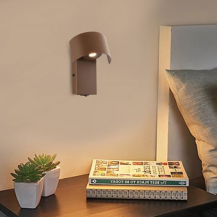 Brilagi - LED Zidna lampa VASTO LED/3W/230V smeđa