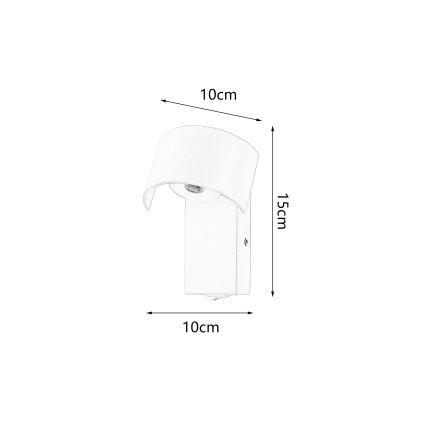 Brilagi - LED Zidna lampa VASTO LED/3W/230V smeđa