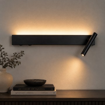 Brilagi - LED zidna reflektorska svjetiljka ARLIX LED/3W/230V + LED/7W crna CRI 90