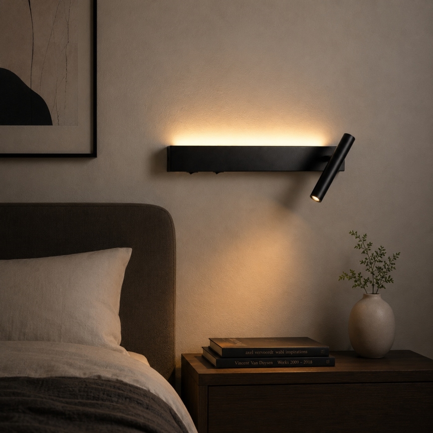 Brilagi - LED zidna reflektorska svjetiljka ARLIX LED/3W/230V + LED/7W crna CRI 90