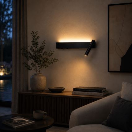 Brilagi - LED zidna reflektorska svjetiljka ARLIX LED/3W/230V + LED/7W crna CRI 90
