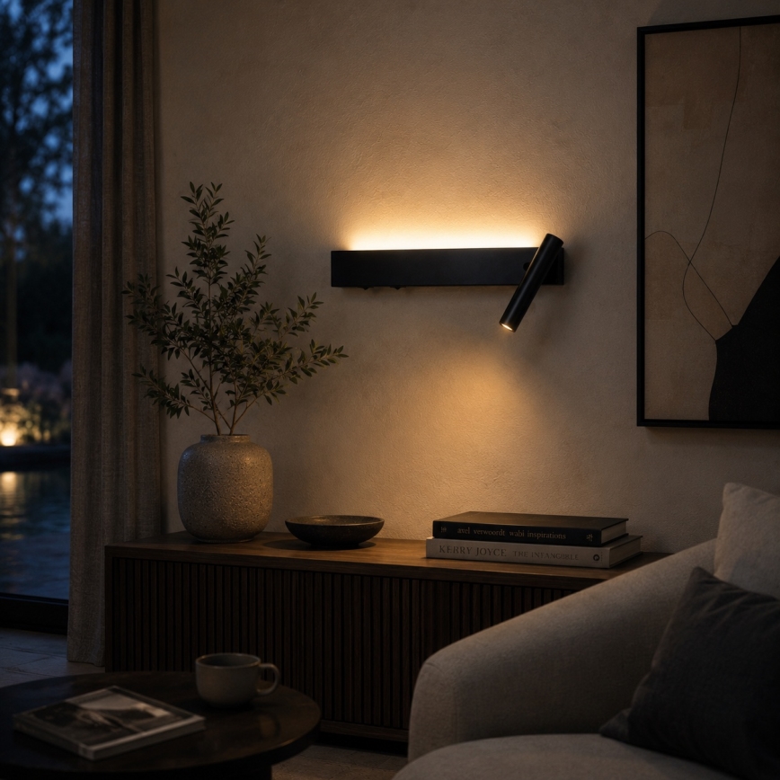Brilagi - LED zidna reflektorska svjetiljka ARLIX LED/3W/230V + LED/7W crna CRI 90