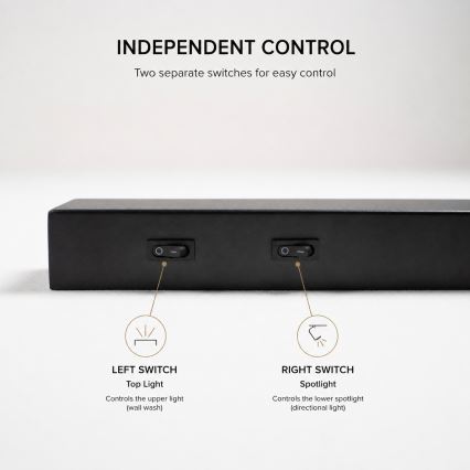 Brilagi - LED zidna reflektorska svjetiljka ARLIX LED/3W/230V + LED/7W crna CRI 90