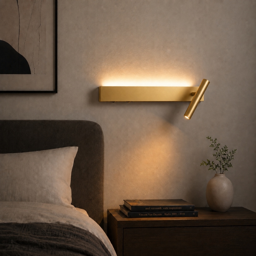 Brilagi - LED zidna reflektorska svjetiljka ARLIX LED/3W/230V + LED/7W zlatna CRI 90