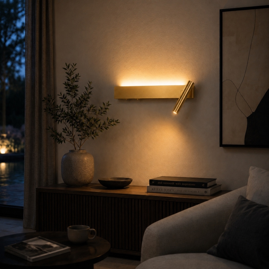 Brilagi - LED zidna reflektorska svjetiljka ARLIX LED/3W/230V + LED/7W zlatna CRI 90