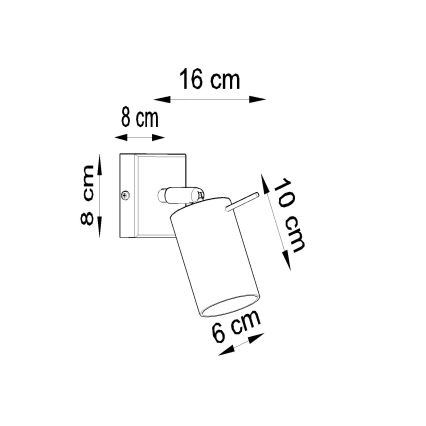 Brilagi -  LED Zidna reflektorska svjetiljka ASMUS 1xGU10/7W/230V crna