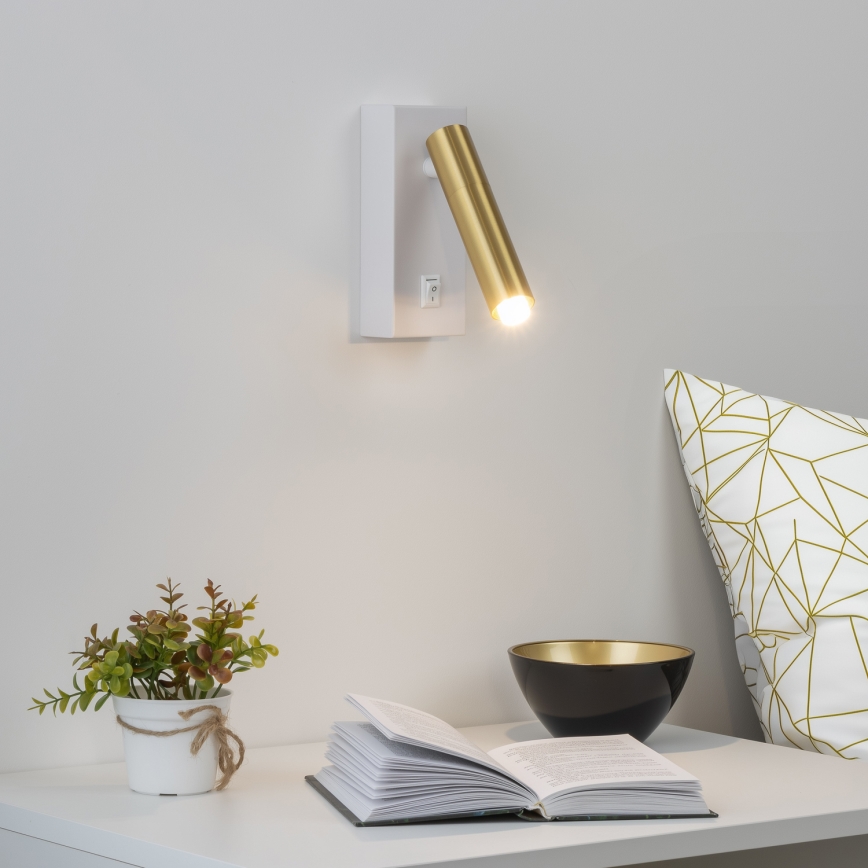 Brilagi - LED Zidna reflektorska svjetiljka MAYA 1xG9/7W/230V bijela/zlatna