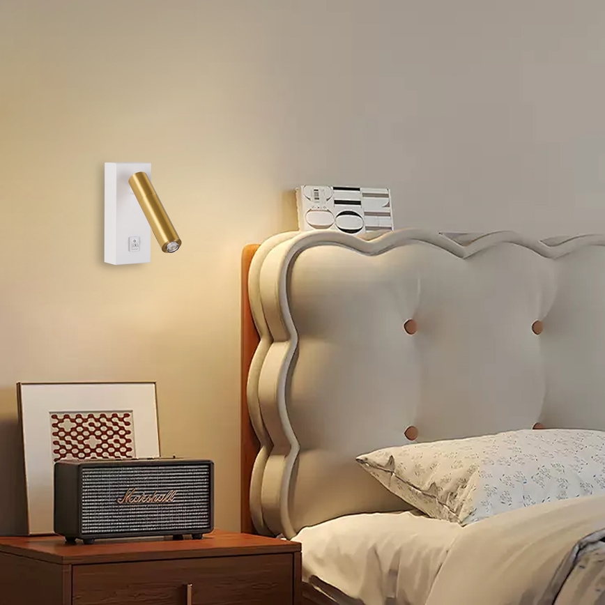 Brilagi - LED Zidna reflektorska svjetiljka MAYA 1xG9/7W/230V bijela/zlatna