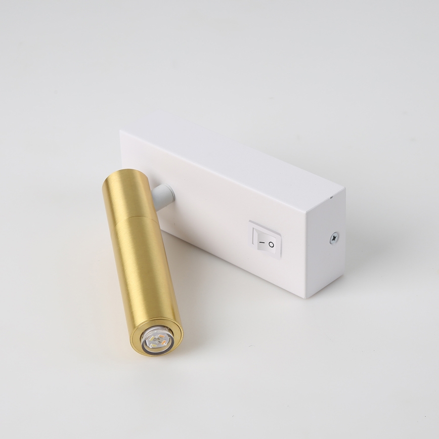 Brilagi - LED Zidna reflektorska svjetiljka MAYA 1xG9/7W/230V bijela/zlatna