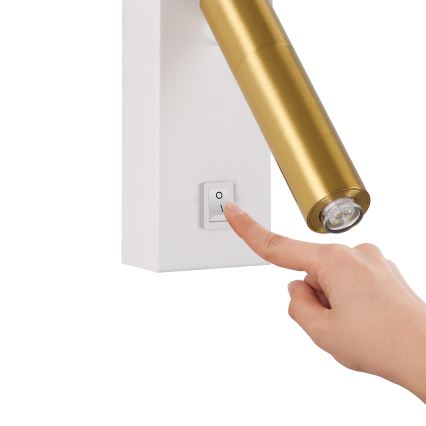 Brilagi - LED Zidna reflektorska svjetiljka MAYA 1xG9/7W/230V bijela/zlatna