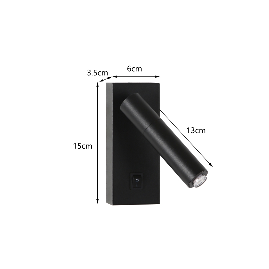 Brilagi - LED Zidna reflektorska svjetiljka MAYA 1xG9/7W/230V crna