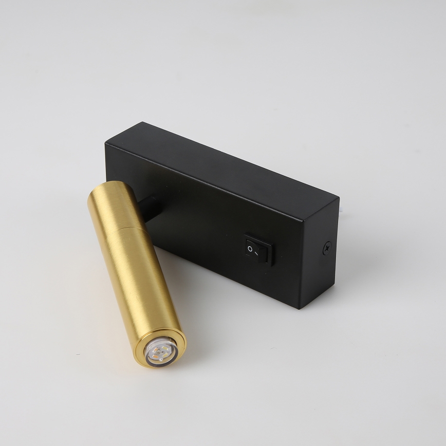 Brilagi - LED Zidna reflektorska svjetiljka MAYA 1xG9/7W/230V crna/zlatna