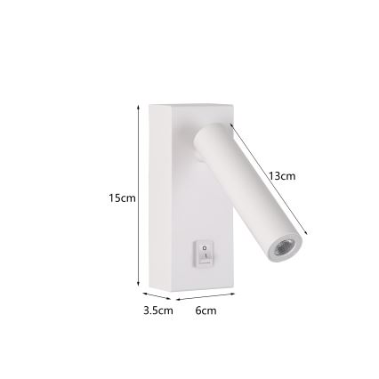 Brilagi - LED Zidna reflektorska svjetiljka MAYA LED/3W/230V 4000K bijela