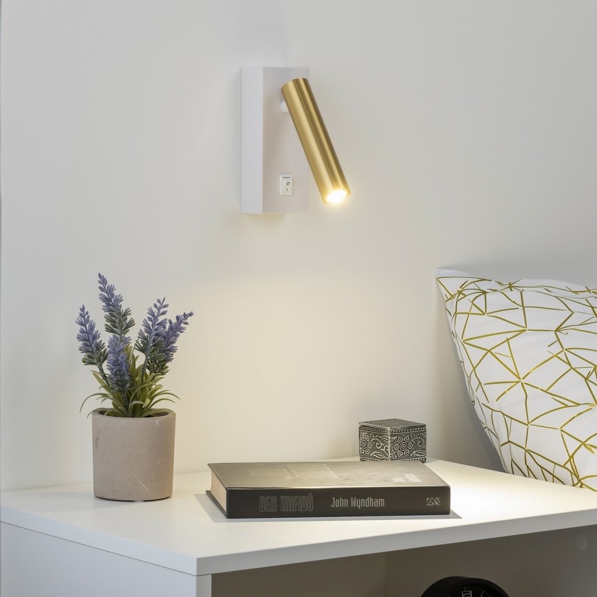 Brilagi - LED Zidna reflektorska svjetiljka MAYA LED/3W/230V 4000K bijela/zlatna