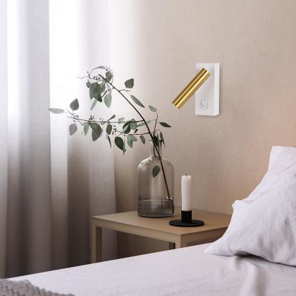 Brilagi - LED Zidna reflektorska svjetiljka MAYA LED/3W/230V 4000K bijela/zlatna