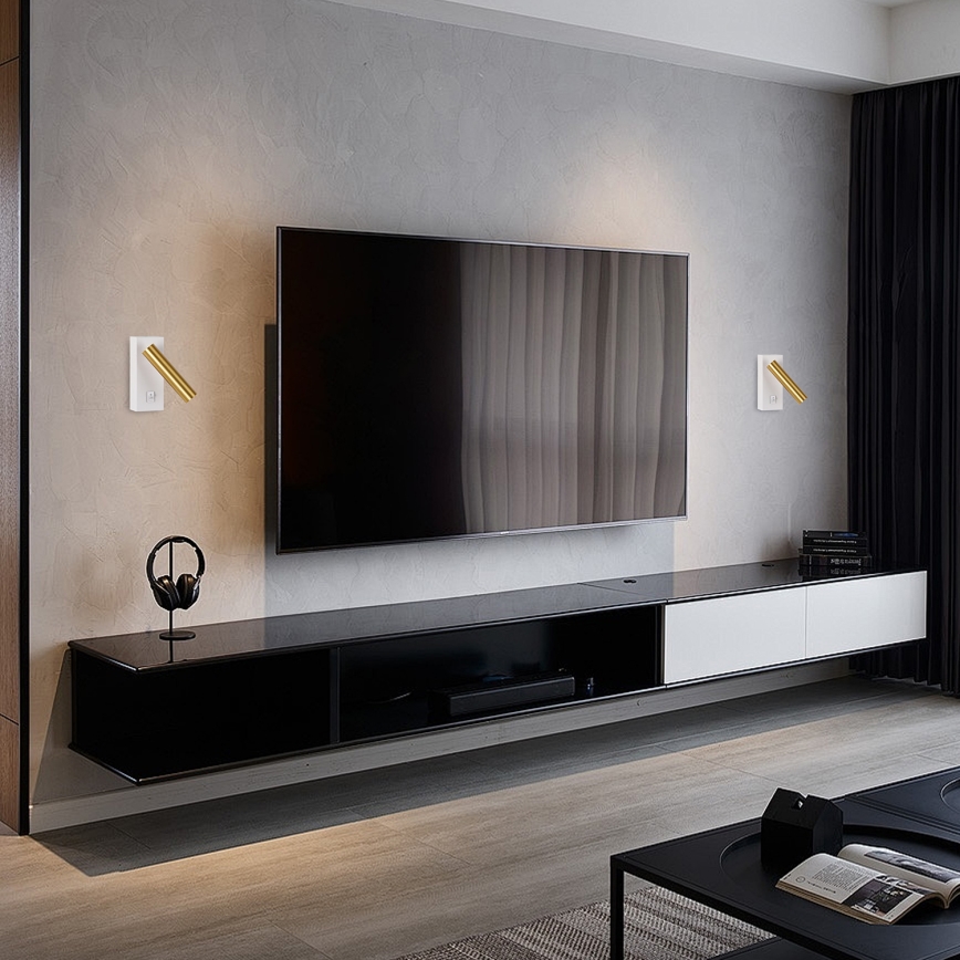 Brilagi - LED Zidna reflektorska svjetiljka MAYA LED/3W/230V 4000K bijela/zlatna