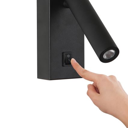 Brilagi - LED Zidna reflektorska svjetiljka MAYA LED/3W/230V 4000K crna