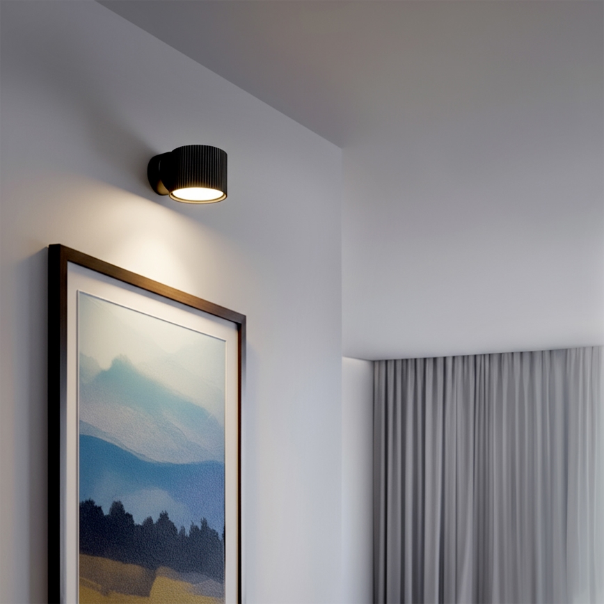 Brilagi - LED Zidna reflektorska svjetiljka STRIPY 1xGX53/15W/230V crna