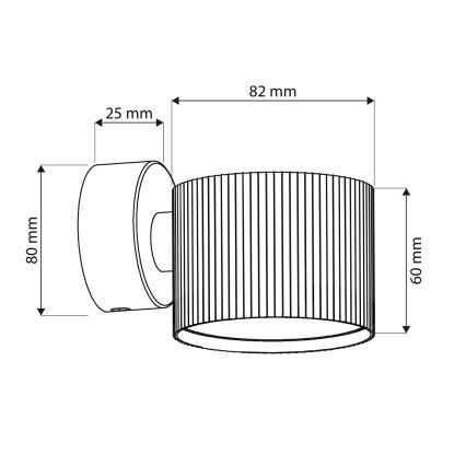 Brilagi - LED Zidna reflektorska svjetiljka STRIPY 1xGX53/15W/230V crna