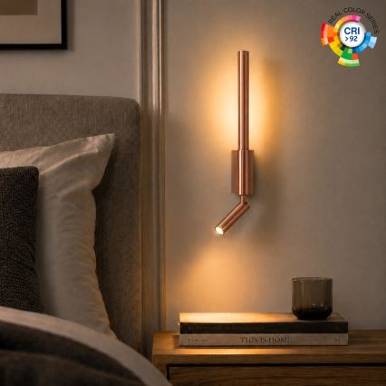 Brilagi - LED zidna spot svjetiljka VIXON LED/3W/230V + LED/5W brončana CRI 90