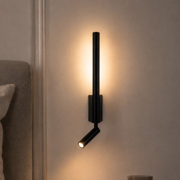 Brilagi - LED zidna reflektorska svjetiljka VIXON LED/3W/230V + LED/5W crna CRI 90