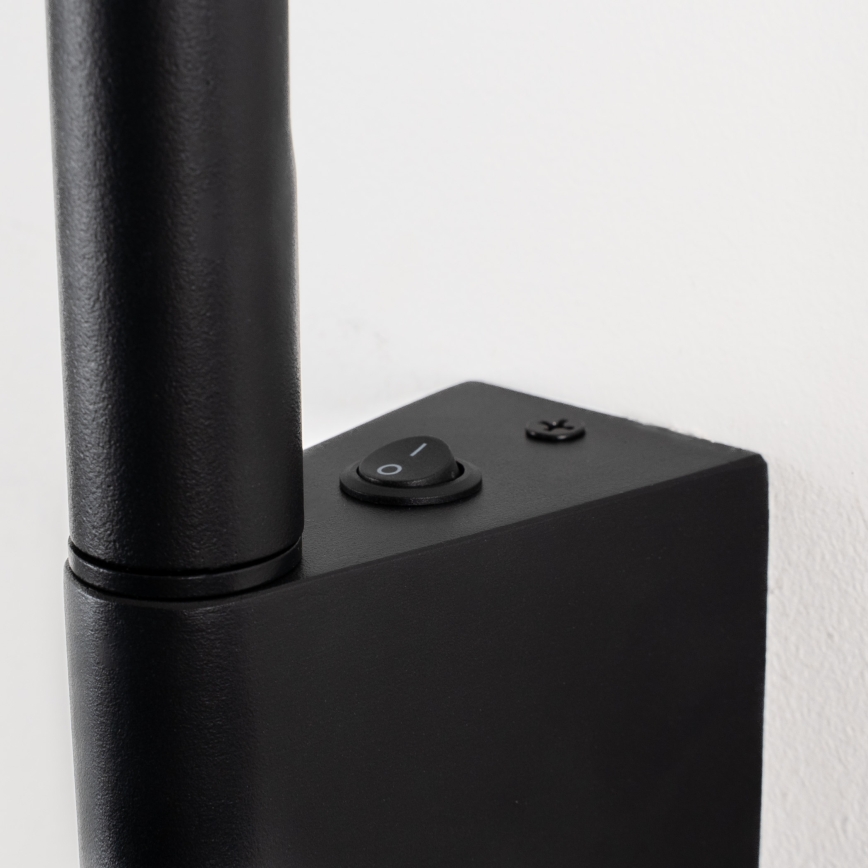 Brilagi - LED zidna reflektorska svjetiljka VIXON LED/3W/230V + LED/5W crna CRI 90