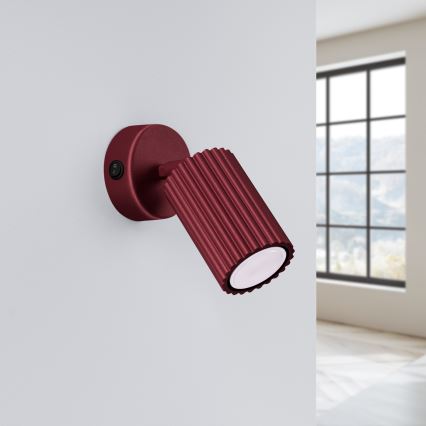 Brilagi - LED zidna spot svjetiljka CRESTO 1xGU10/10W/230V bordo