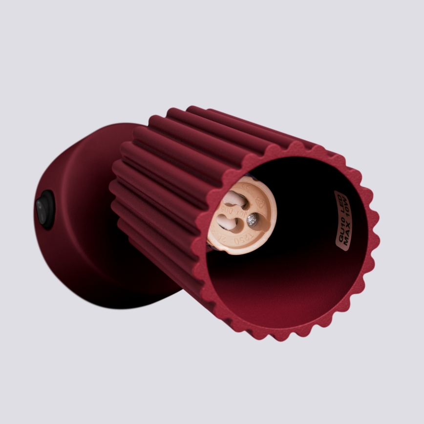 Brilagi - LED zidna spot svjetiljka CRESTO 1xGU10/10W/230V bordo