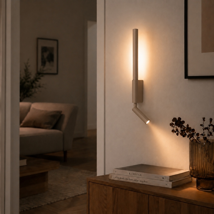 Brilagi - LED zidna spot svjetiljka VIXON LED/3W/230V + LED/5W bež CRI 90