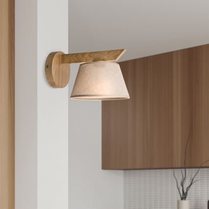 Brilagi - LED  Zidna svjetiljka ANTHONY 1xE14/40W/230V hrast/bež